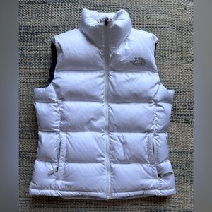 The North Face Women's White Puffer Vest, Medium
